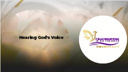 Hearing God’s Voice